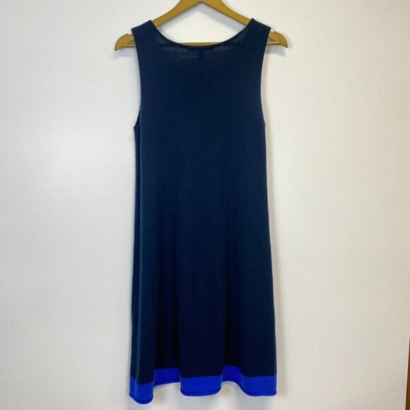 Autumn Cashmere 100% Cashmere Blue Sleeveless Sweater Dress - Picture 5 of 7